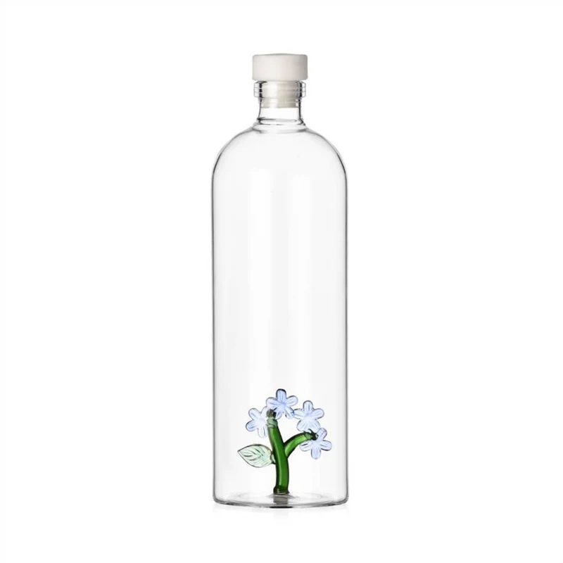 1.15 Litri - Botanica Bottiglia Acqua In Vetro Borosilicato