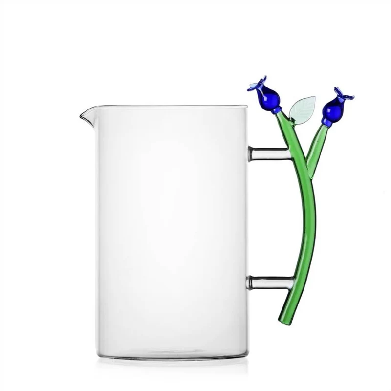 1.5 Litri - Botanica Lavanda Caraffa Acqua Effetto Ottico In Vetro Borosilicato