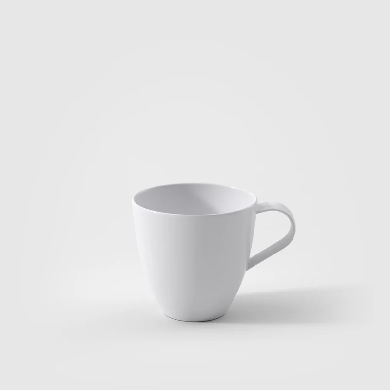 15 cl - Pura Tazza Tè In Porcellana Premium - Set 6 Pz