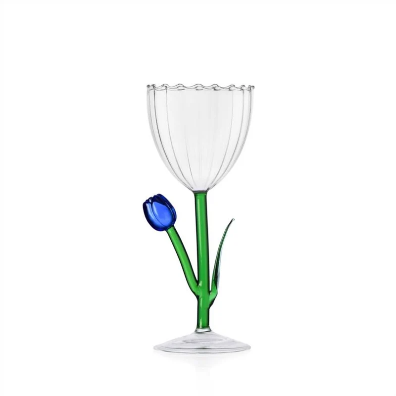 28 cl - Botanica Tulipano Calice Multiuso Effetto Ottico In Vetro Borosilicato