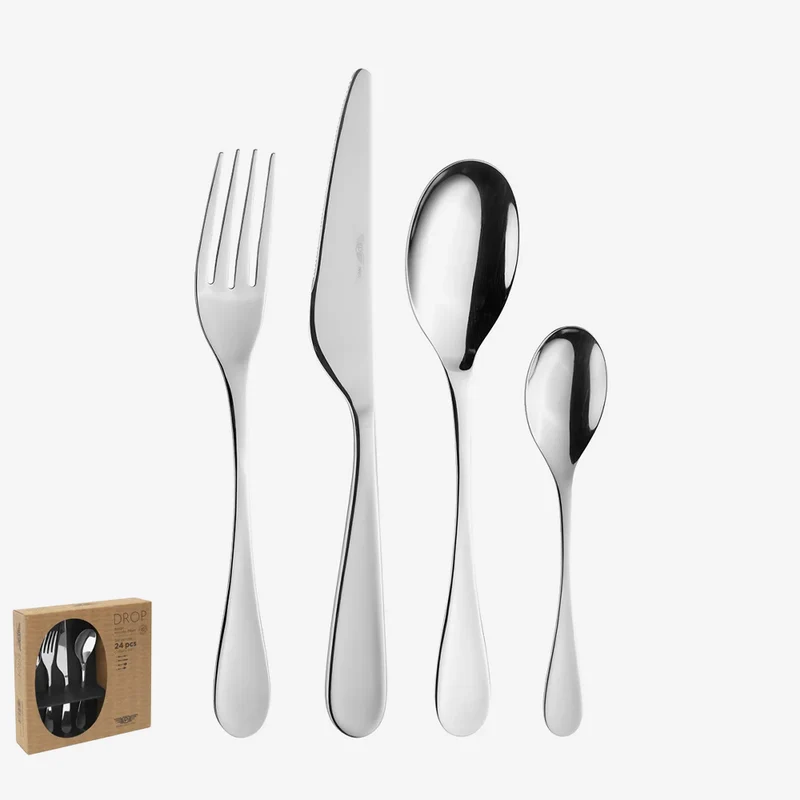Drop Prima Servizio Posate In Acciaio Inox - Set 24 Pz