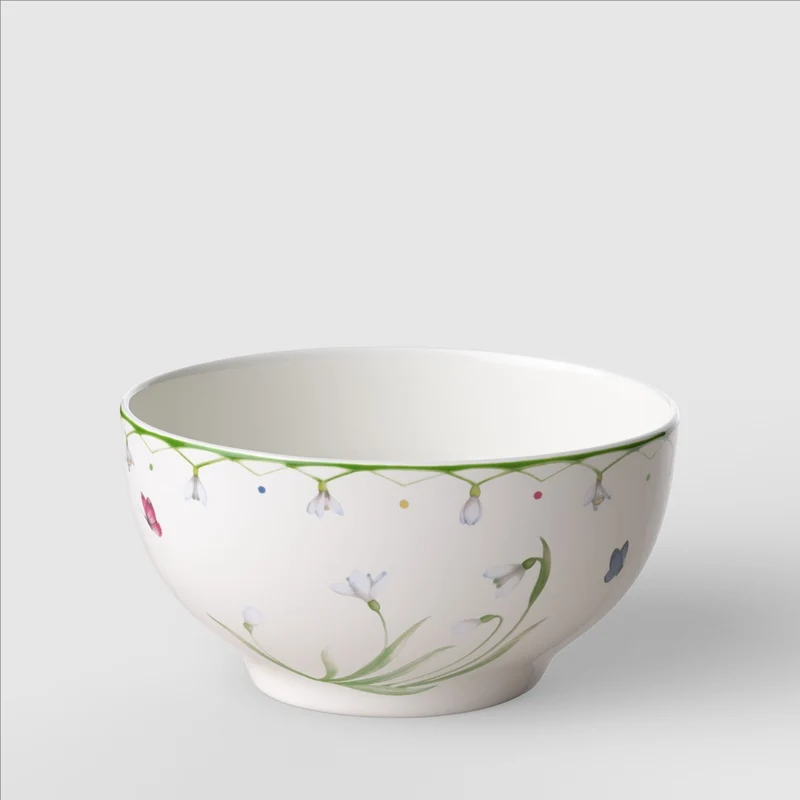 50 cl - Colorful Spring Insalatiera In Porcellana Premium - Set 4 Pz