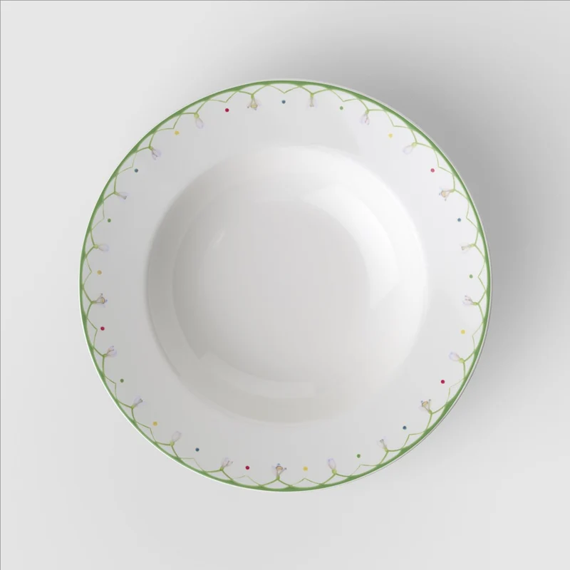 37 cl - Colorful Spring Piatto Fondo In Porcellana Premium - Set 6 Pz