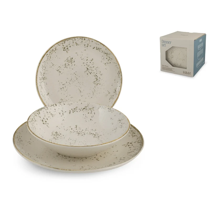 Coupe Planet Servizio Piatti In Stoneware - Set 18 Pz
