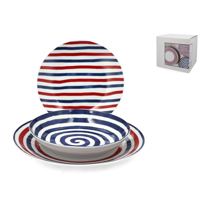 Coupe Graphic Servizio Piatti In Porcellana - Set 18 Pz