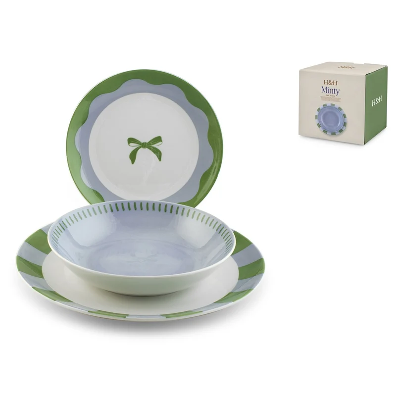 Coupe Minty Servizio Piatti In Porcellana - Set 18 Pz