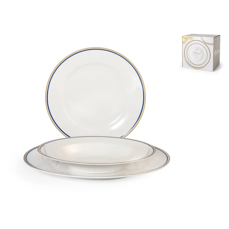 Balmoral Servizio Piatti In New Bone China - Set 18 Pz