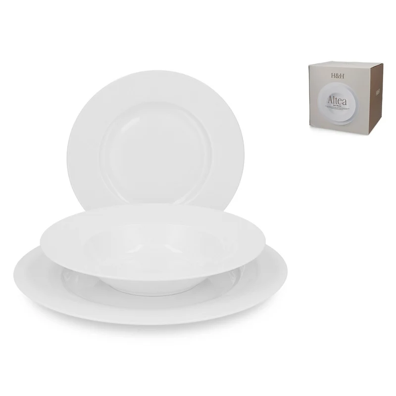 Altea Servizio Piatti In Porcellana - Set 18 Pz