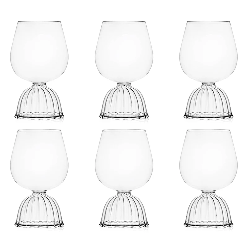 60 cl - Tutu Calice Vino Rosso In Vetro Borosilicato - Set 6 Pz