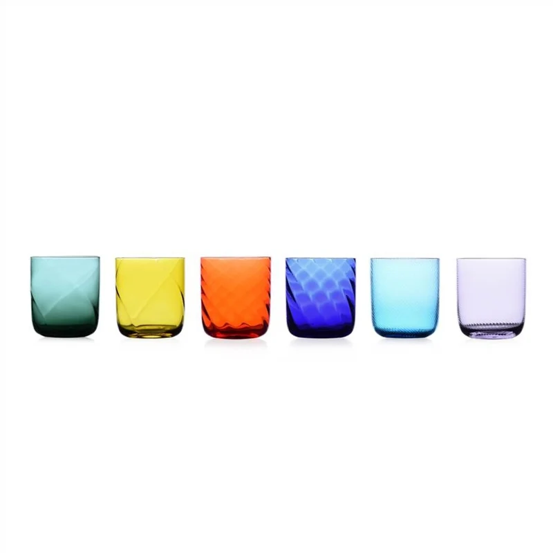 38 cl - Rigà Bicchiere Acqua Tumbler In Vetro Soffiato A Bocca - Set 6 Pz