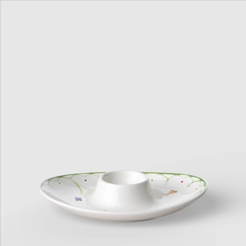 14.5x11 cm - Colorful Spring Portauovo In Porcellana Premium - Set 4 Pz