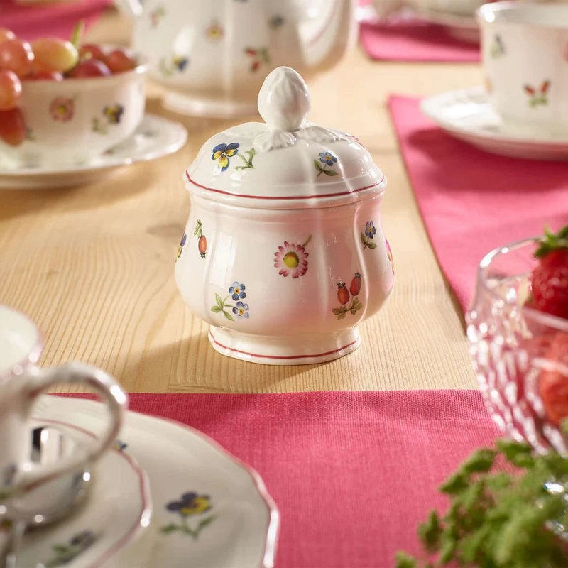 36 cl - Petite Fleur Zuccheriera In Porcellana Premium
