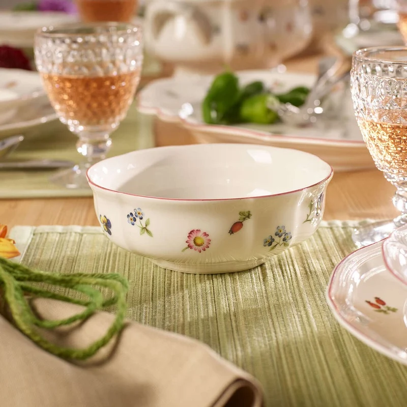 35 cl - Petite Fleur Coppetta Macedonia Dessert In Porcellana Premium - Set 6 Pz