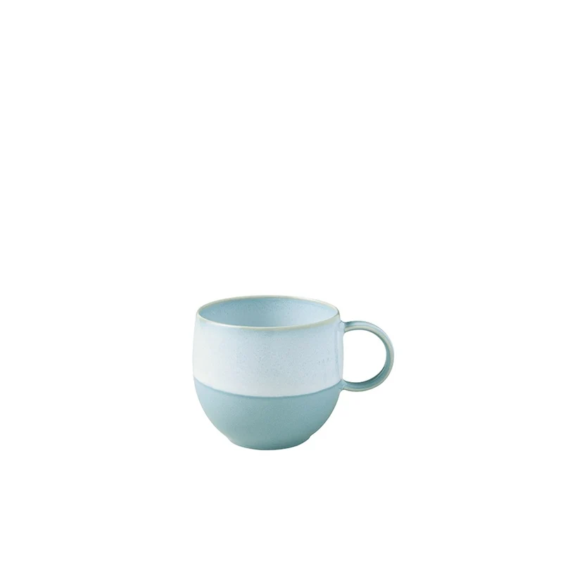 29 cl - Perlemor Aqua Tazza Mug In Porcellana Premium - Set 6 Pz