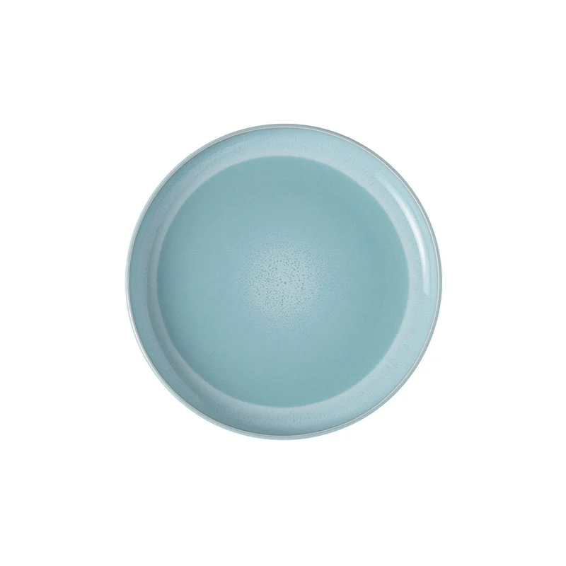 27.1 cm - Perlemor Aqua Piatto Piano In Porcellana Premium - Set 6 Pz