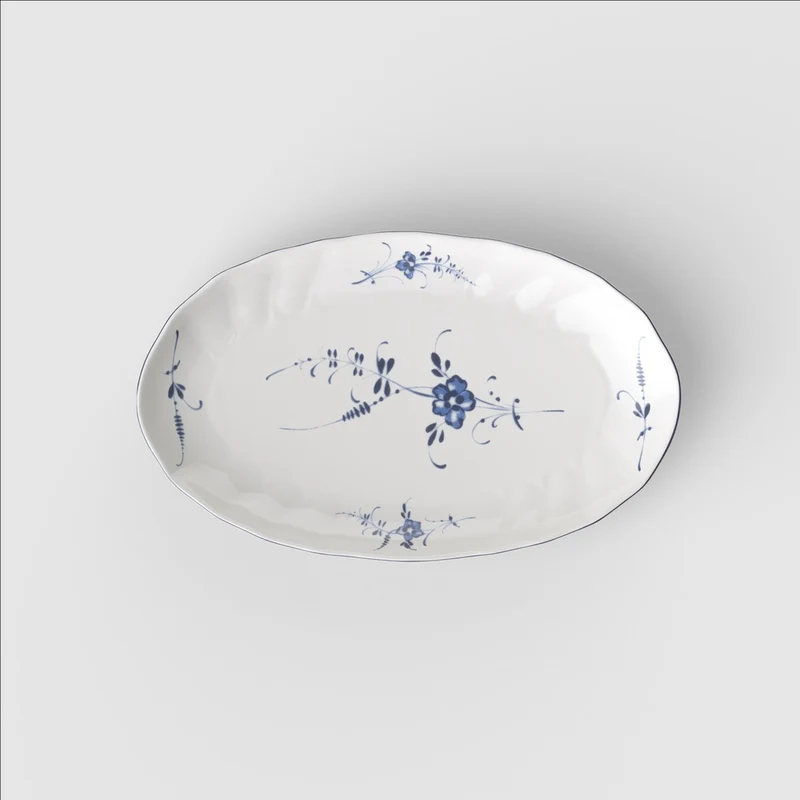 25 cm - Vieux Luxembourg Raviera Piatto Da Portata Ovale In Porcellana Premium