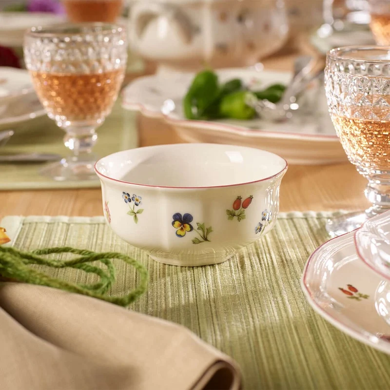 24 cl - Petite Fleur Coppetta Macedonia Dessert In Porcellana Premium - Set 6 Pz