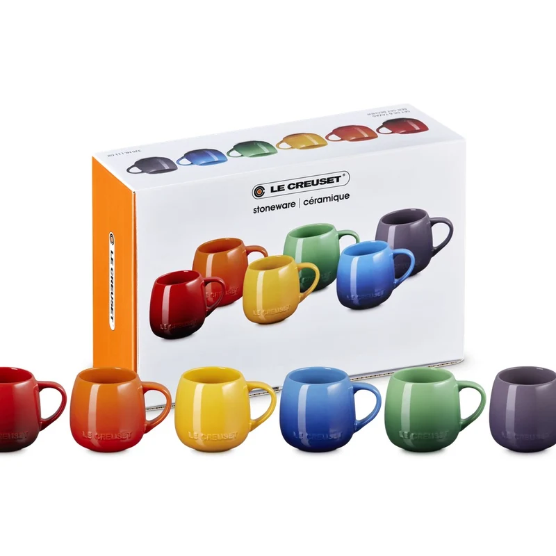 32 cl - Coupe Tazza Mug In Gres Vetrificato Set 6 Pz