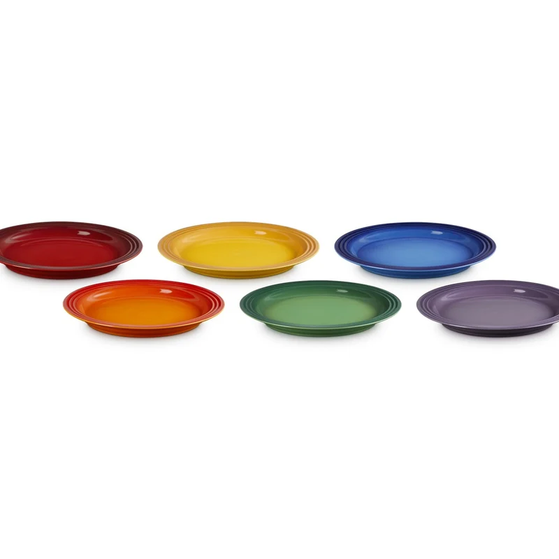 27 cm - Arte Della Tavola Vancouver Piatto Piano In Gres Vetrificato Set 6 Pz