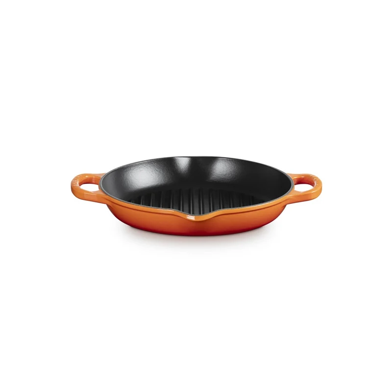 25 cm - Evolution Grill Bistecchiera Quadrato Profondo In Ghisa Vetrificata