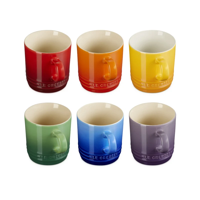 35 cl - London Tazza Mug In Gres Vetrificato Set 6 Pz