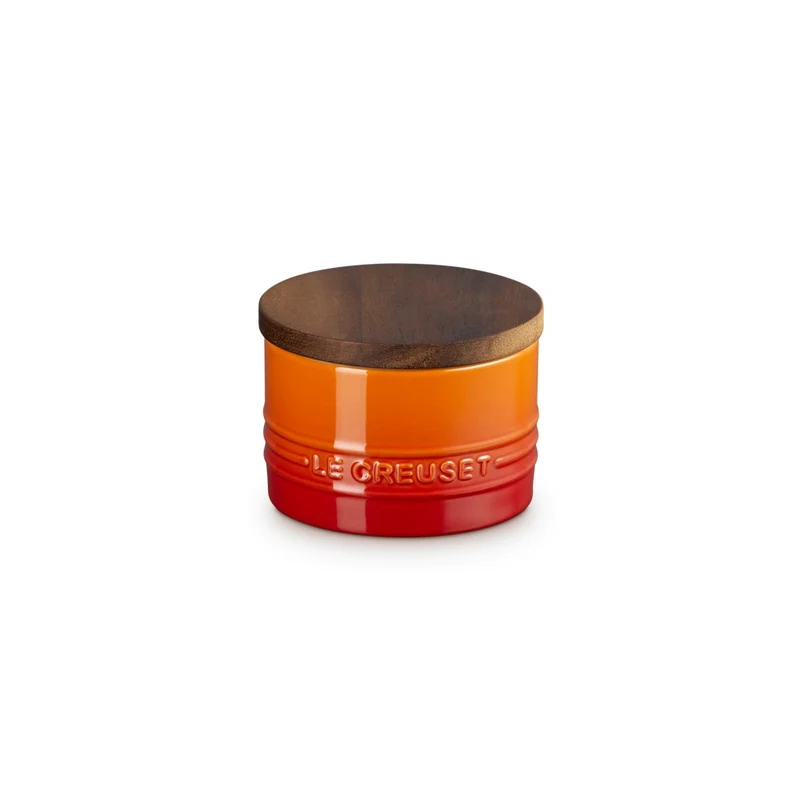 20 cl - Evolution Barattolo In Gres Vetrificato Con Coperchio In Legno