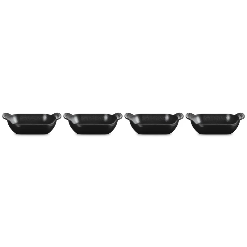 15 cm - Gourmand Mini Pirofila Rettangolare In Ghisa Vetrificata Set 4 Pz
