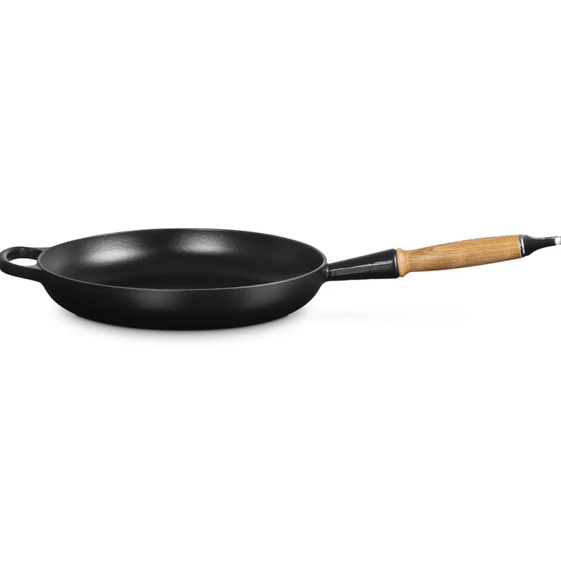 28 cm - Evolution Padella Bassa In Ghisa Vetrificata Con Manico In Legno