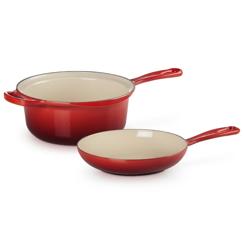 22 cm - Evolution 2in1 Casseruola Con Coperchio Multifunzione In Ghisa Vetrificata