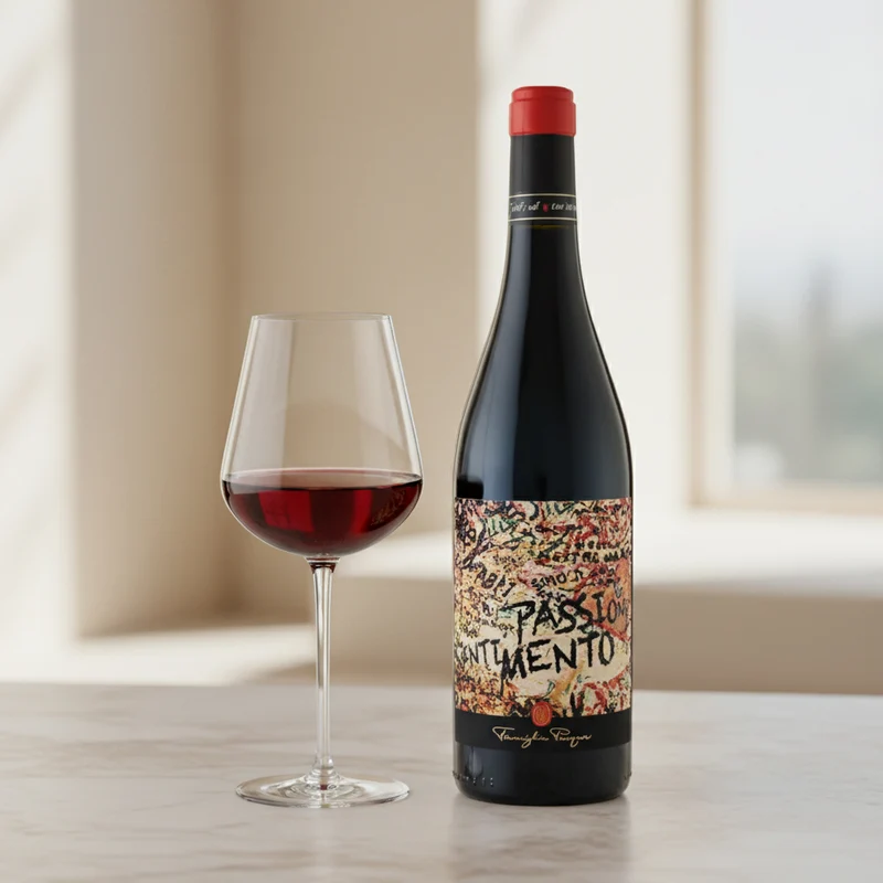 PassioneSentimento Rosso Veneto IGT 2021 Pasqua + 6 Calici Vino Rosso InAlto Uno 56 cl