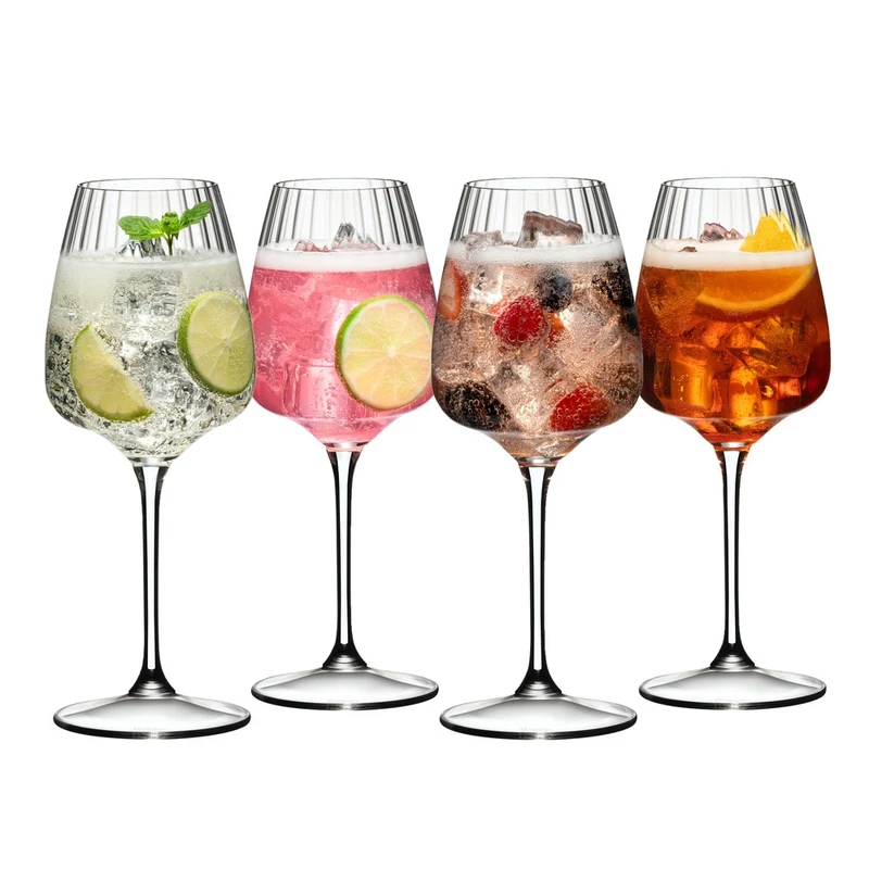 55 cl - Summer Drinks Calice Cocktail Spritz In Vetro Set 4 Pz