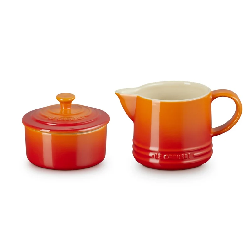 Evolution Set Latte & Zucchero Lattiera 30 cl con Barattolo Zucchero In Gres Vetrificato Set 2 Pz