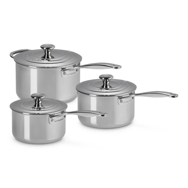 Evolution Set Casseruole In Acciaio Inox Set 3 Pz