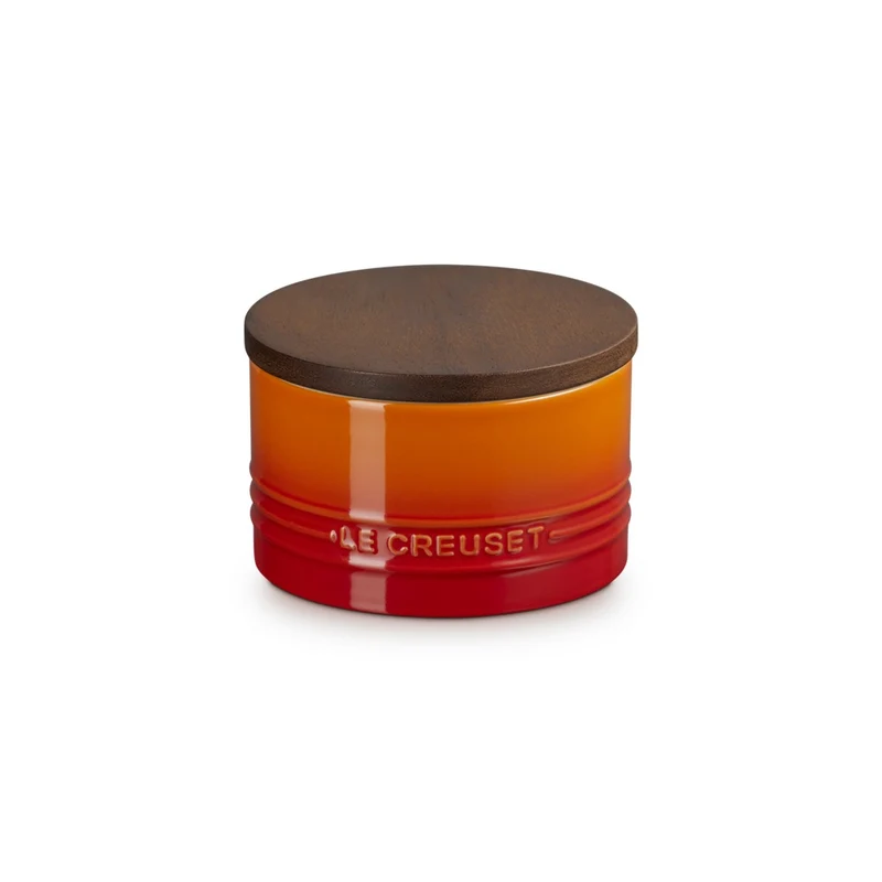 47 cl - Evolution Barattolo In Gres Vetrificato Con Coperchio In Legno