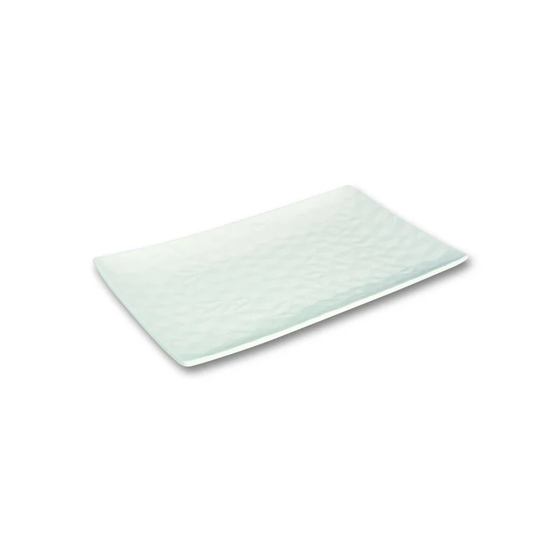 20.5x12.5 cm - Hesperis Piatto Presentazione Vassoio Rettangolare In Porcellana Set 6 Pz