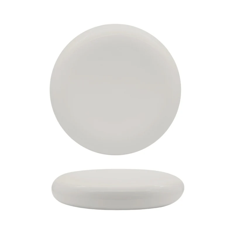 23 cm - Selecta Piatto Presentazione Alto Rotondo In Porcellana Set 2 Pz