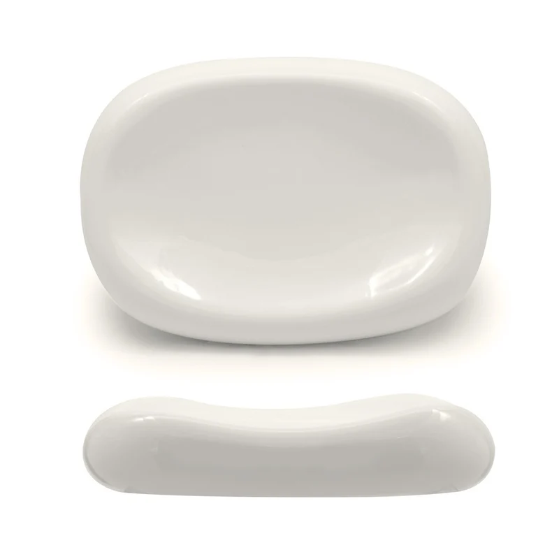 12x9 cm - Selecta Piatto Presentazione Alto Ovale In Porcellana Set 6 Pz