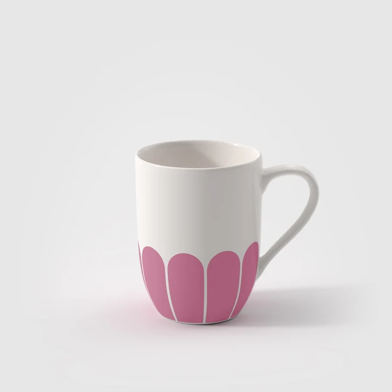 29 cl - Fleur Tazza Cappuccino In Porcellana Premium Set 6 Pz