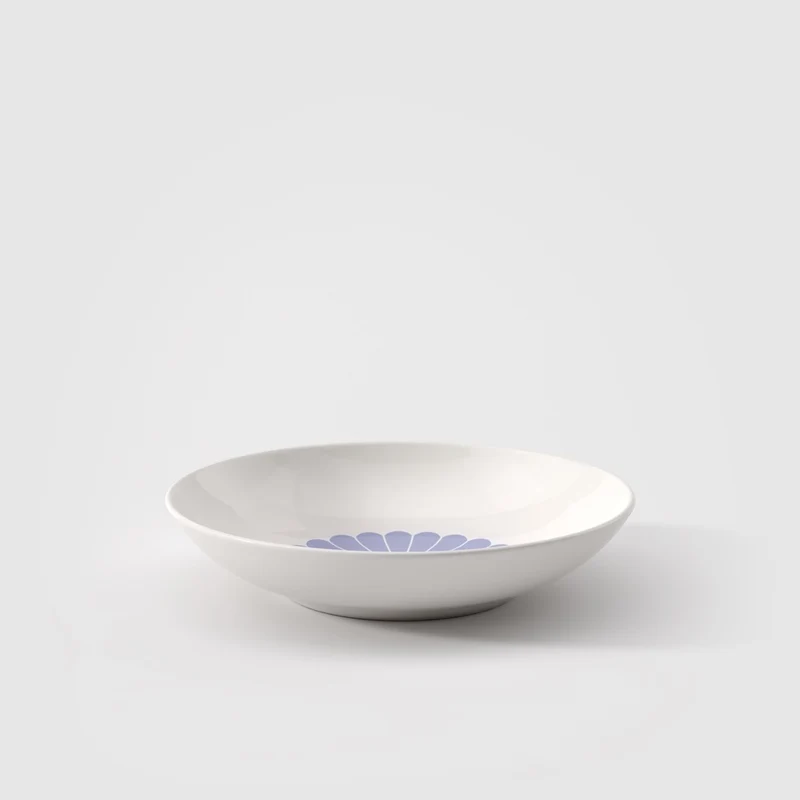 24 cm - Fleur Piatto Fondo In Porcellana Premium Set 6 Pz