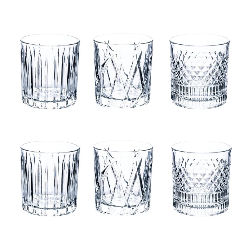 31 cl - Vintage Bicchiere Acqua in Vetro - Set 6 Pezzi