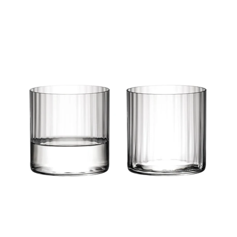 33 cl - H20 Optic Bicchiere Cocktail Tumbler Multiuso In Vetro Set 2 Pz