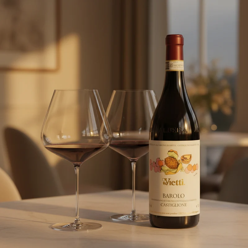 Castiglione Barolo DOCG 2020 Vietti + 2 Calici Borgogna Denk’Art 96 cl