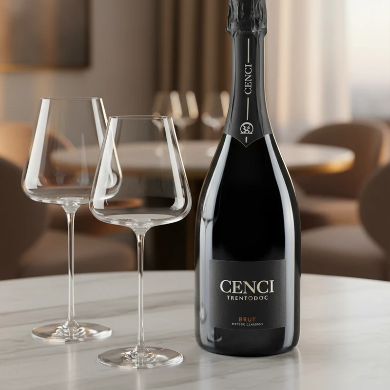 Cenci Metodo Classico Trento DOC + 2 Calici Flute Etoilè Sparkle Xtreme 48 cl