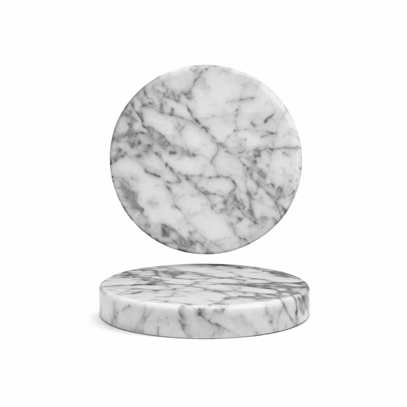 13 cm - Marble Piatto Presentazione Rotondo In Marmo