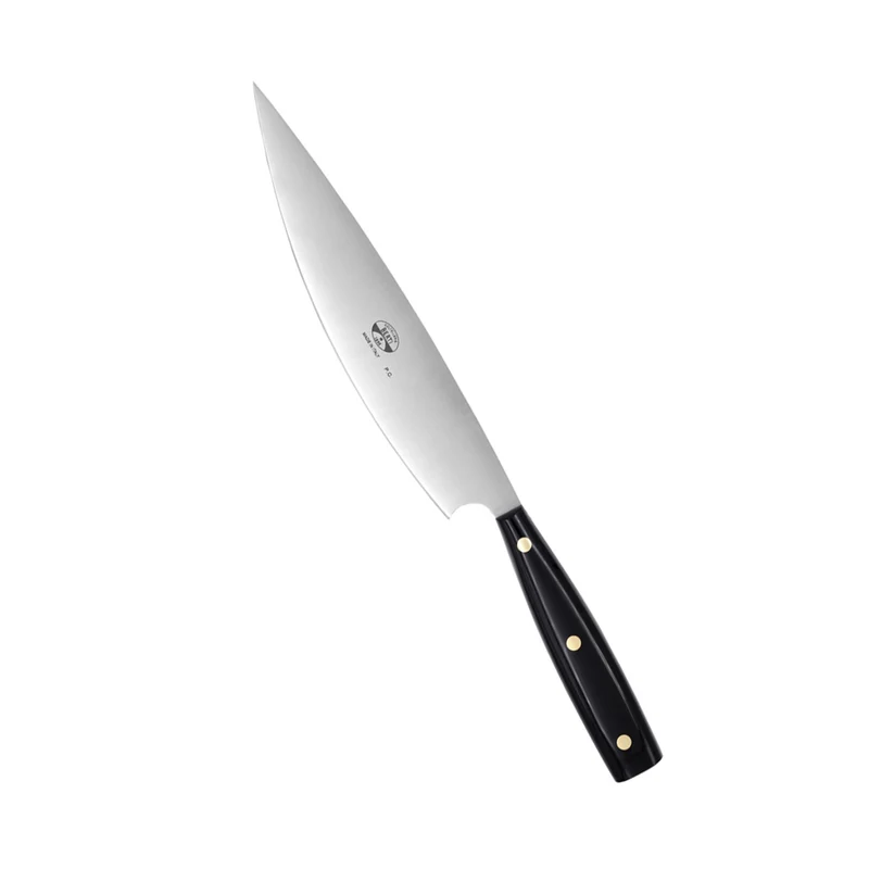 22 cm - Due Per Firenze Coltello Servizio Arrosto In Acciaio Inox Con Manico Metacrilato Nero