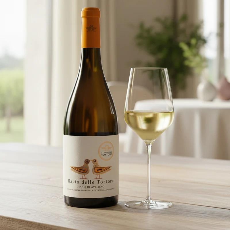 Passo delle Tortore Fiano di Avellino DOCG 2024 + Set 6 Calici Vino Bianco Starlight 41 cl