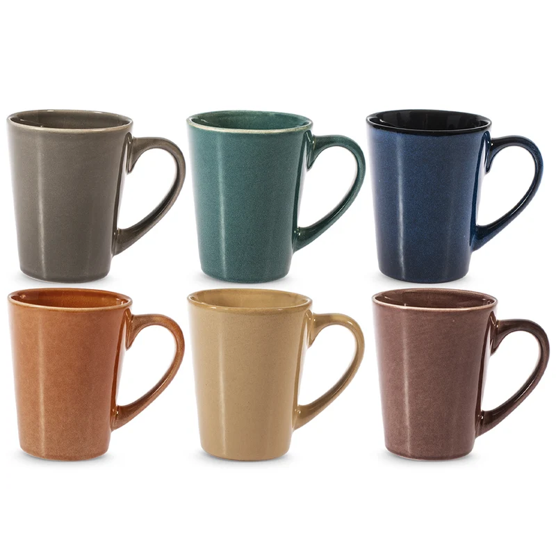 30 cl - Tierra Tazza Mug Colori Assortiti In Stoneware Set 6 Pz