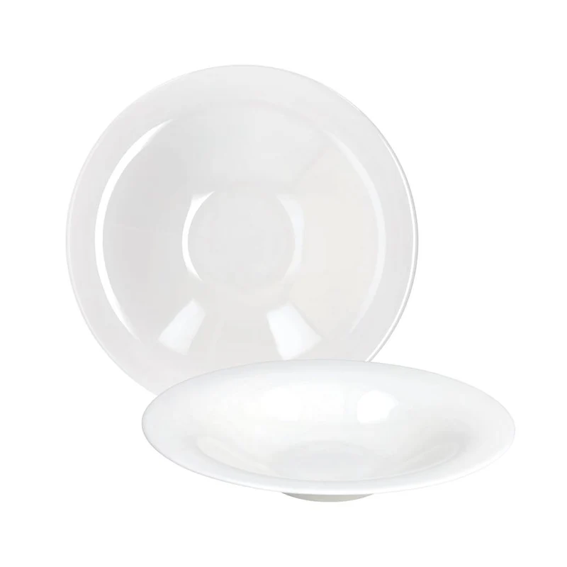 23 cm - Silk Piatto Fondo Gourmet In Porcellana Bone China Set 6 Pz