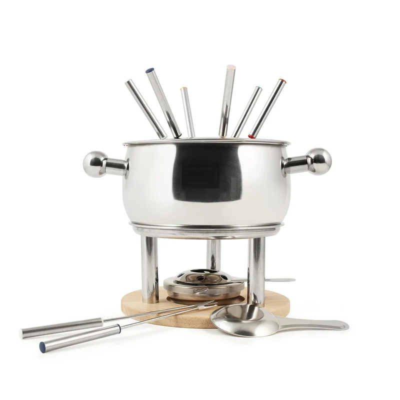 Set Fonduta In Acciaio Inox 18/10 Set 11 Pz