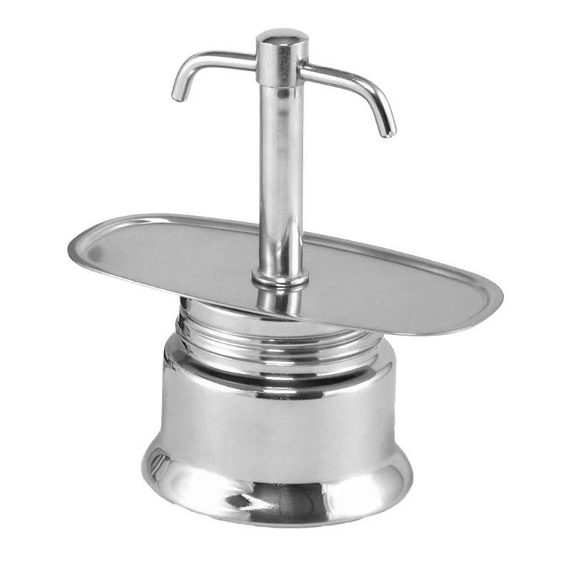 2 Tz - Caffettiera Moka Express 2 Becchi A Induzione In Acciaio Inox